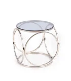 COFFEE TABLE VENUS S, FRAME - SILVER, GLASS - SMOKE order